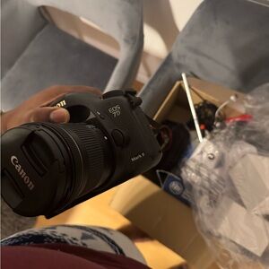 Canon EOS 7D Mark II DSLR Camera — Black Body with Black Lens